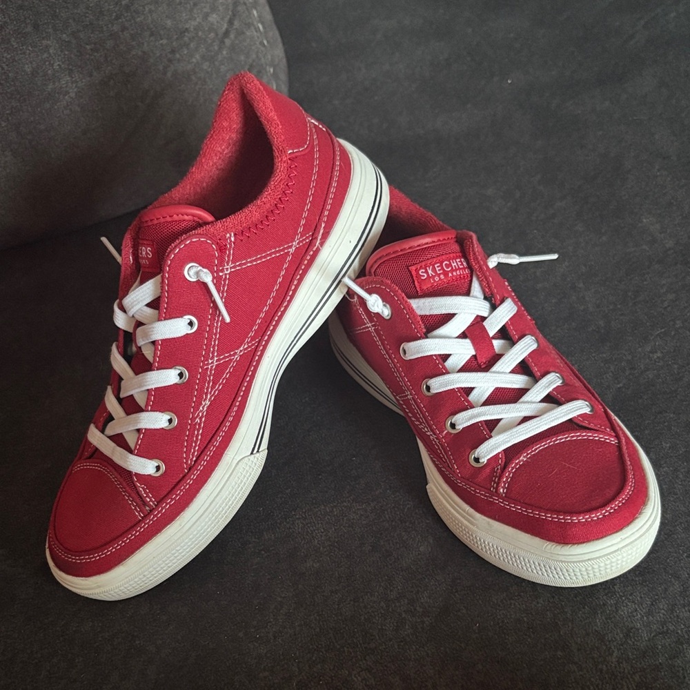 Skechers Women Red Casual Canvas Shoes